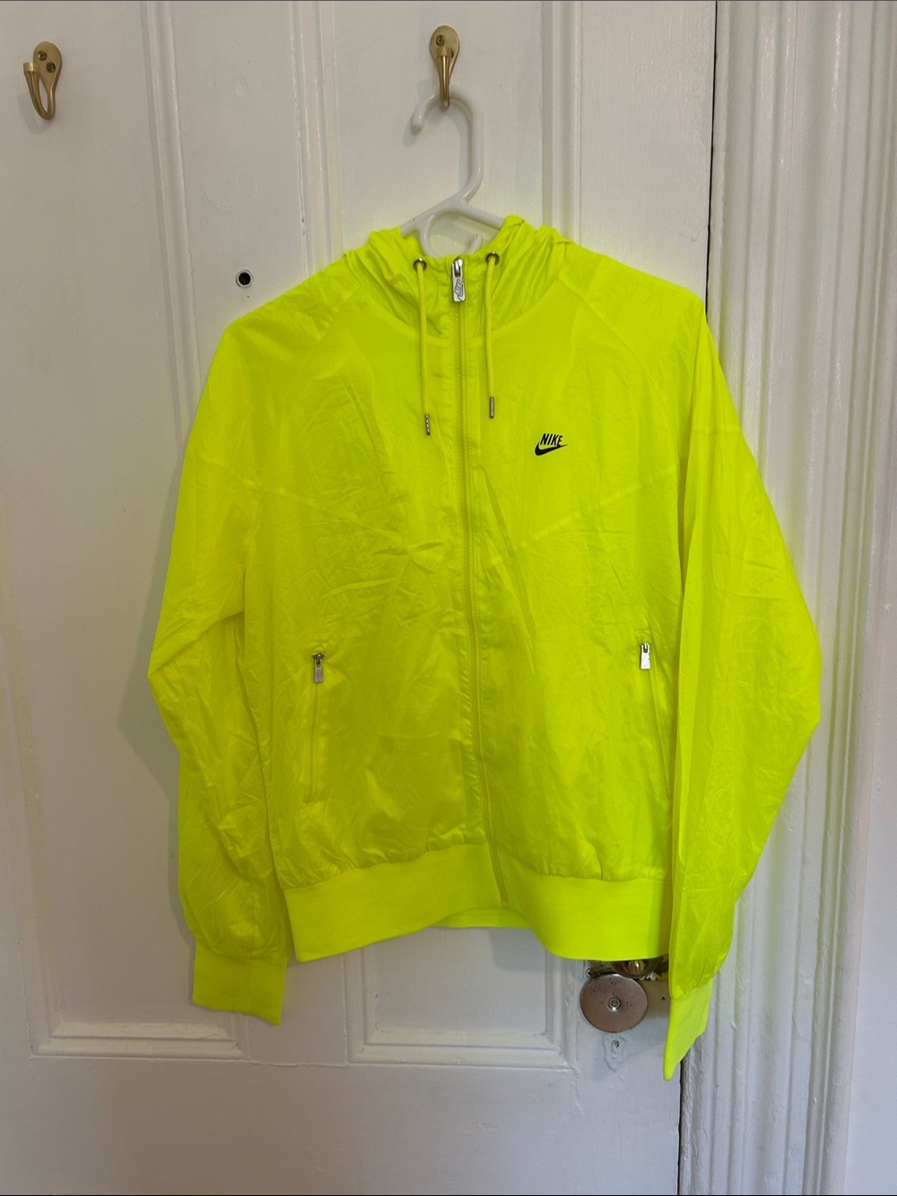 Nike Bright Neon Yellow Hooded Windbreaker